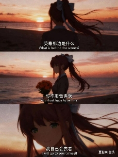 用AI生成的海边氛围三宫格,怎么内容变得越来越抽象了?