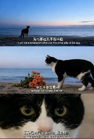 用AI生成的海边氛围三宫格,怎么内容变得越来越抽象了?