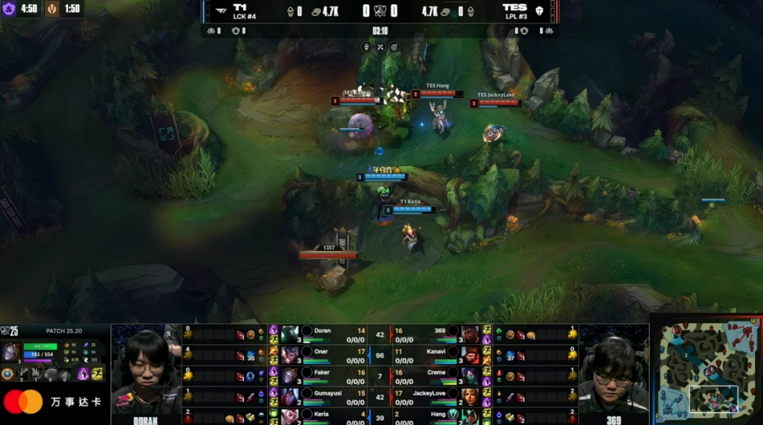 《英雄联盟》S15全球总决赛半决赛TES对阵T1战报：不在今天